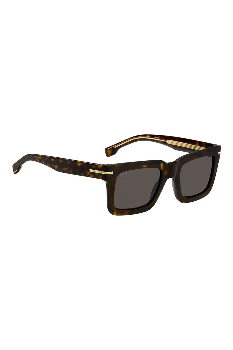 51mm Square Sunglasses, Alternate, color, BROWN