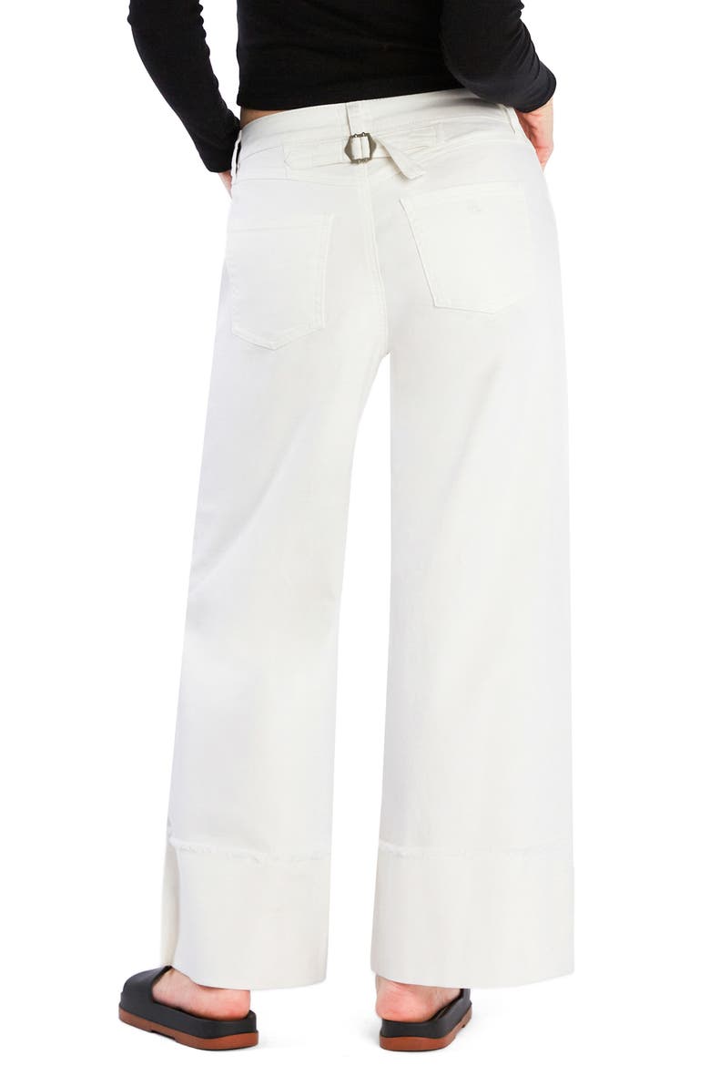 Issy Cuffed Ankle Wide Leg Jeans, Alternate, color, STONE WHITE