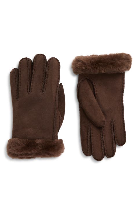 Classic Genuine Shearling Suede Gloves