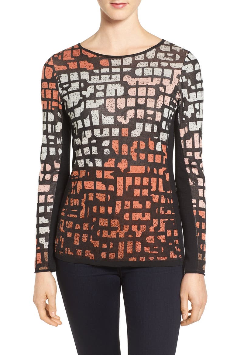 Pattern Play Knit Top, Main, color, SOFT COPPER