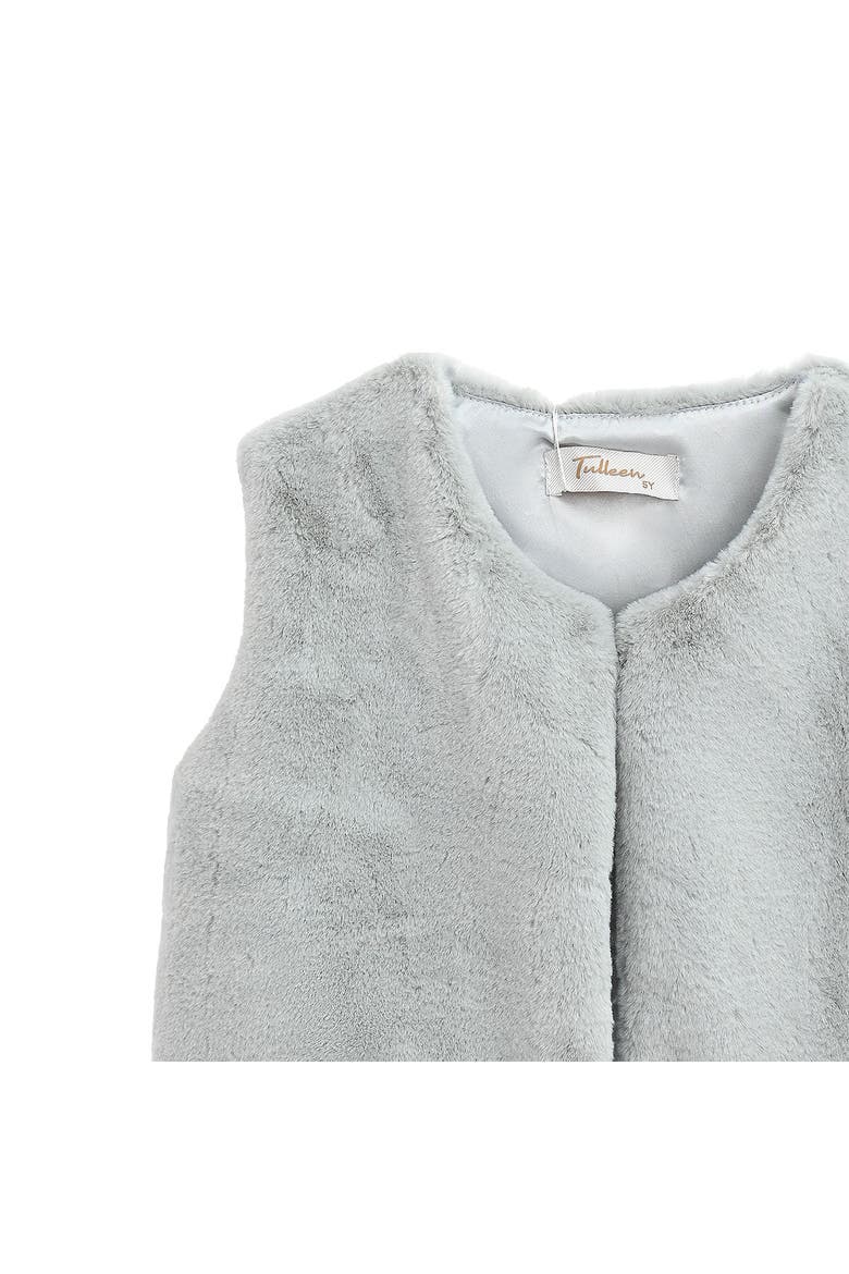Tivoli Plush Fur Vest, Alternate, color, Grey