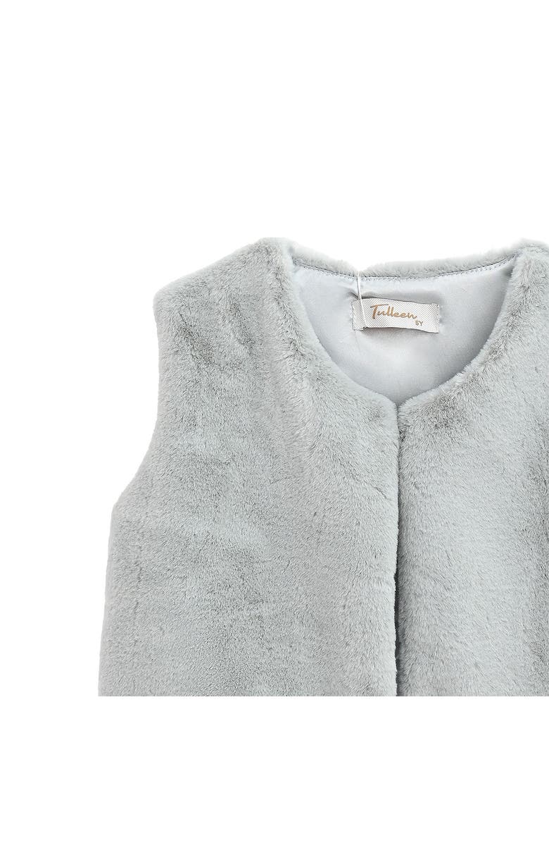 Tulleen Tivoli Plush Fur Vest, Alternate, color, Grey