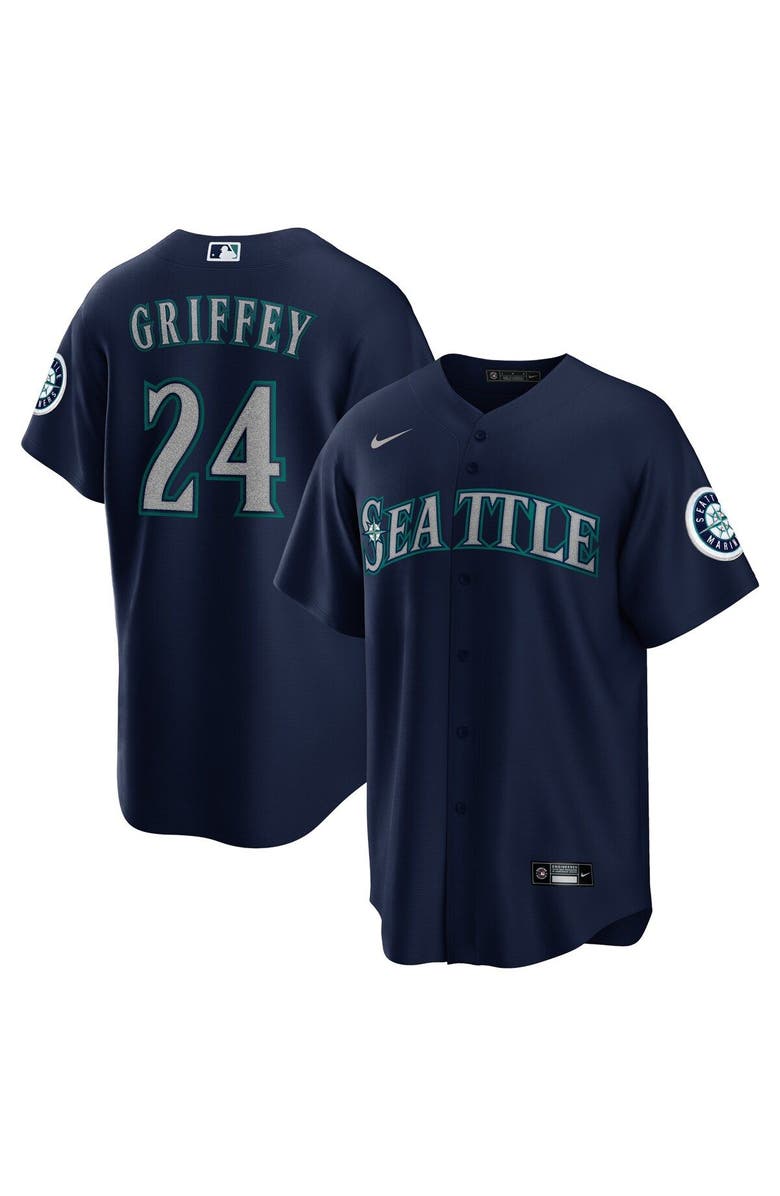 Nike Men's Nike Ken Griffey Jr. Navy Seattle Mariners Alternate Replica Player Jersey, Alternate, color,