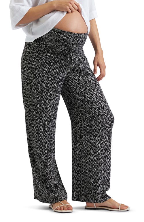 RIPE MATERNITY RIPE MATERNITY EMMY SMOCKED DRAWSTRING WIDE LEG PANTS