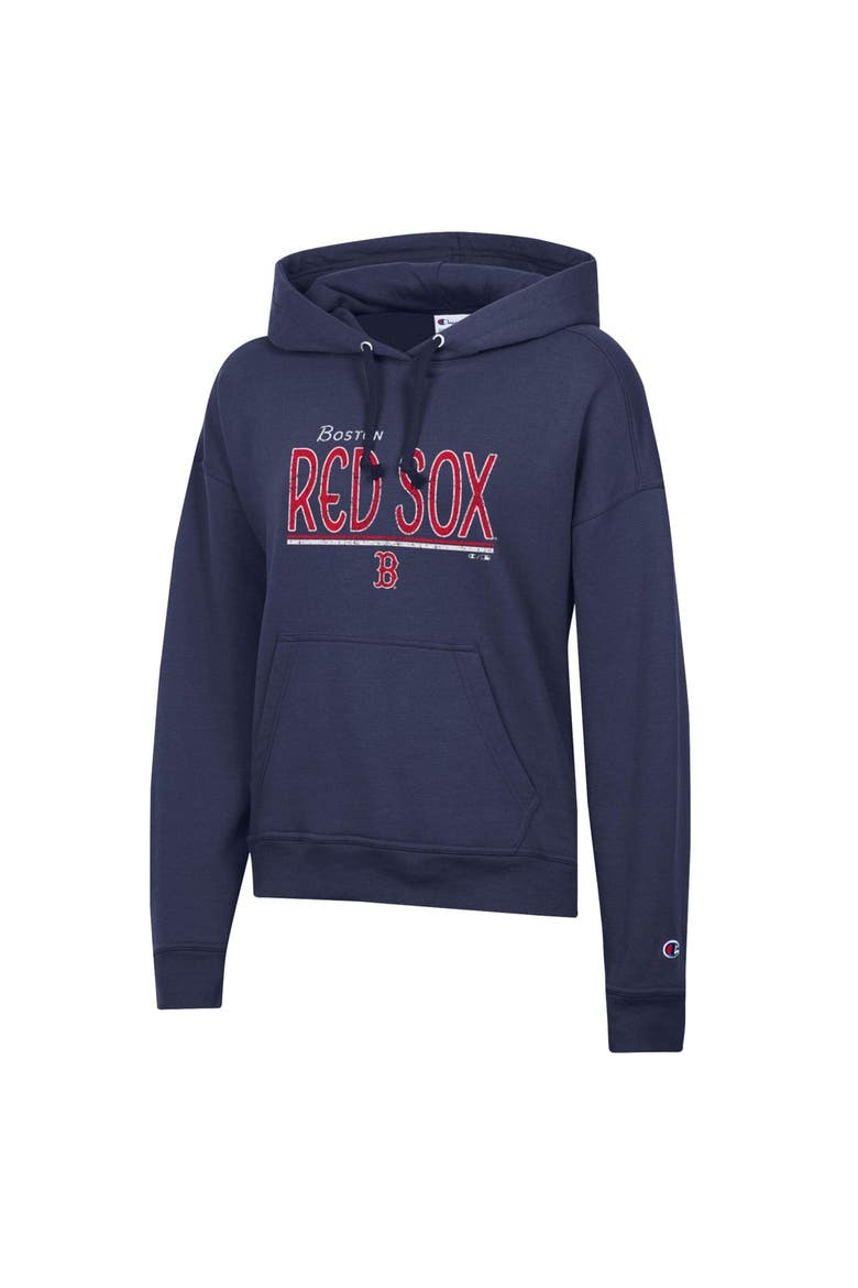 Women's Champion Navy Boston Red Sox Vintage Powerblend Hoodie, Alternate, color, Navy