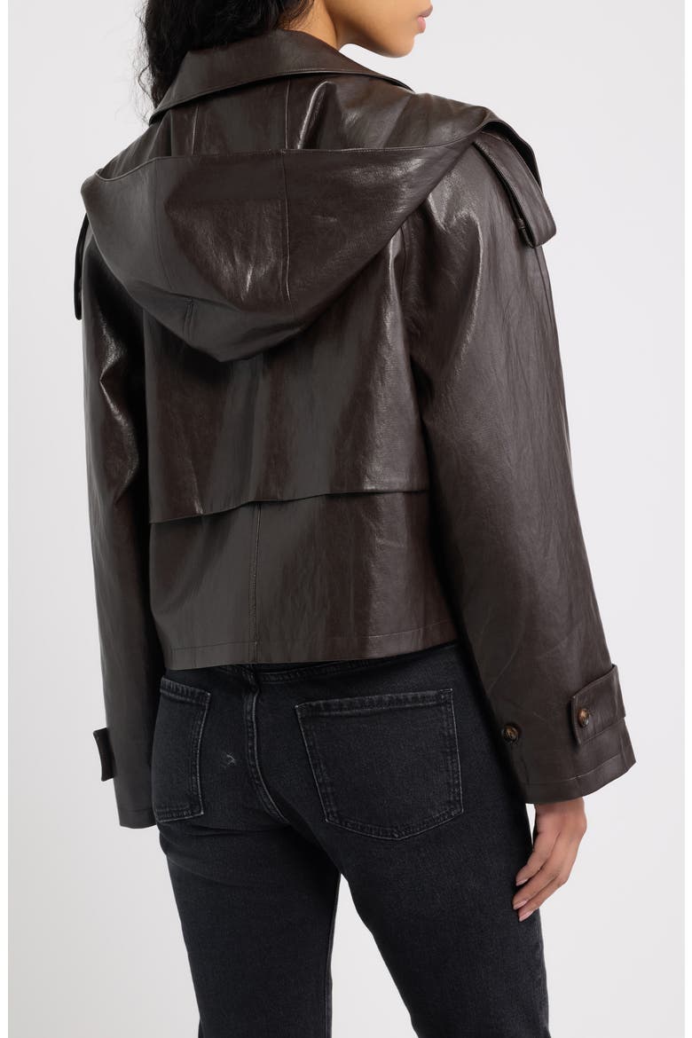 Camari Faux Leather Jacket, Alternate, color, BROWN