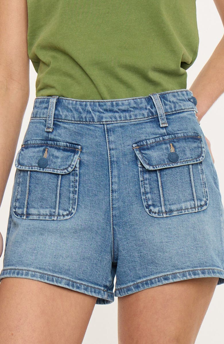 KanCan Sharon High Rise Shorts, Alternate, color, Medium Wash