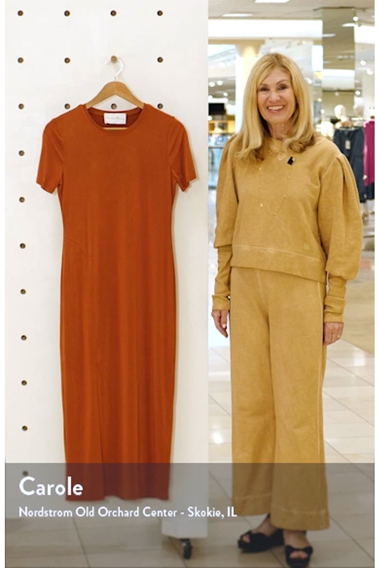 Front Slit Midi T-Shirt Dress video