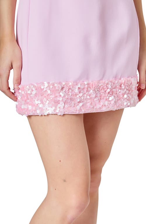 Endless Rose Sequin Hem Sleeveless Minidress In Pink