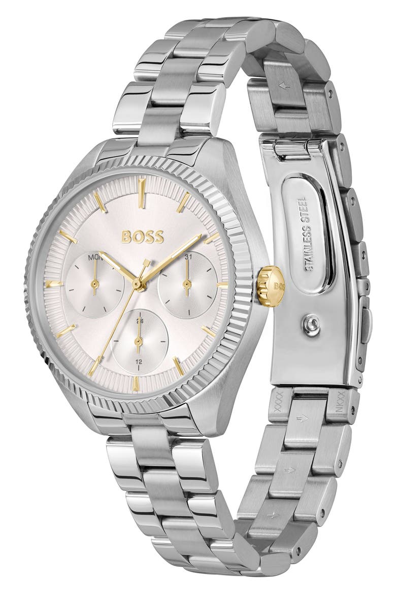 Sage Sport Bracelet Watch, 34mm, Alternate, color, SILVER WHITE