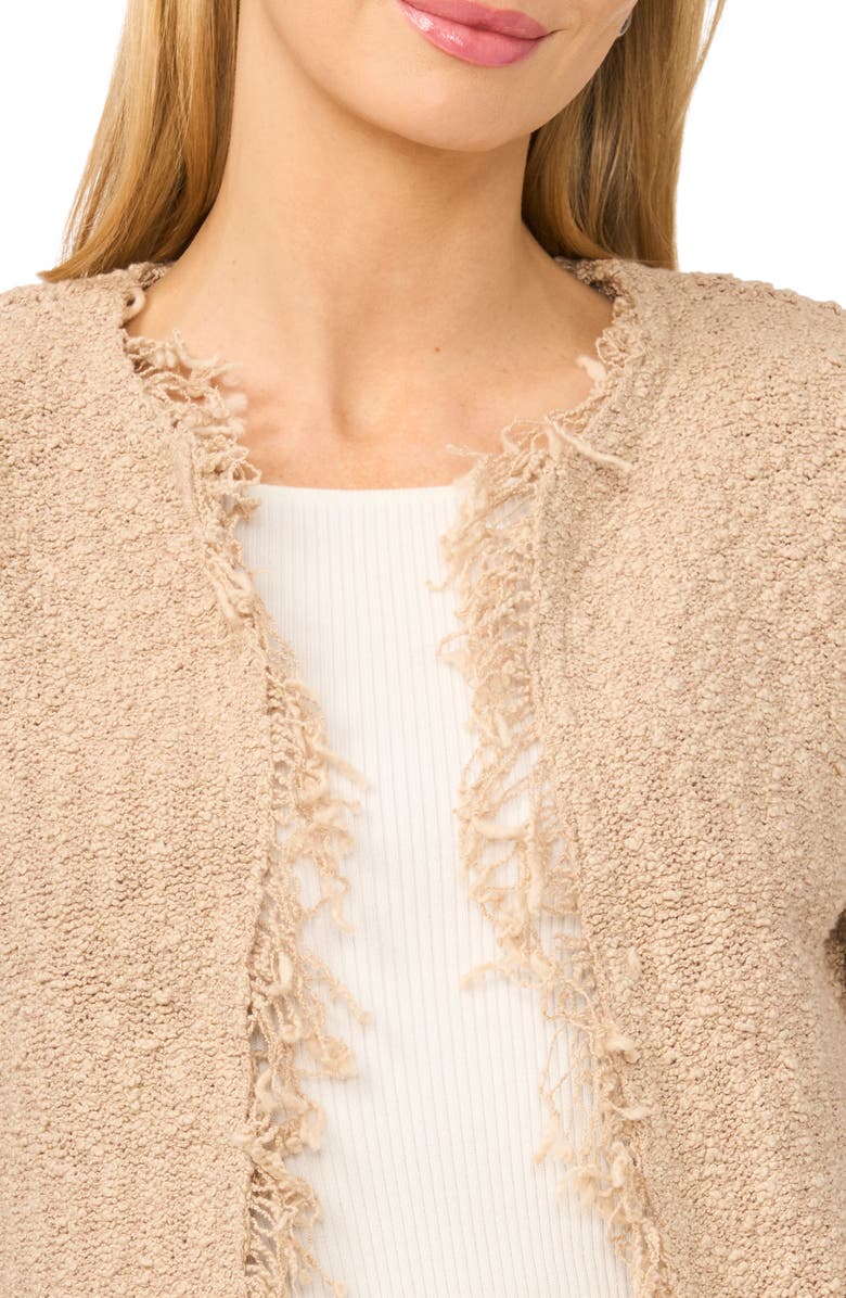 Vince Camuto Fringe Crop Jacket, Alternate, color, Camel