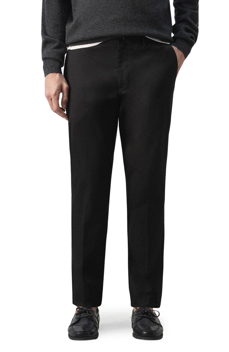 MANGO Dublino Slim Fit Chinos, Main, color, Black
