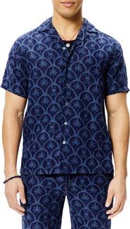Psycho Bunny Brad Linen Blend Camp Shirt
