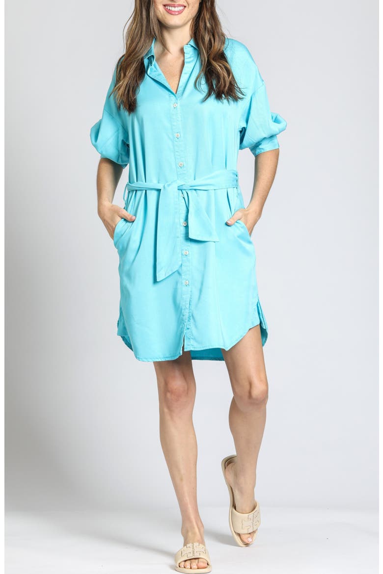 Belted Shirtdress, Main, color, CAPRI