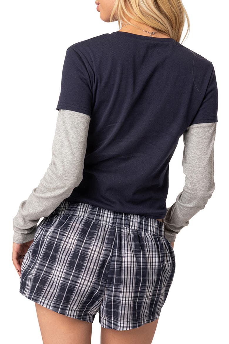 Mod Layered Long Sleeve T-Shirt, Alternate, color, NAVY