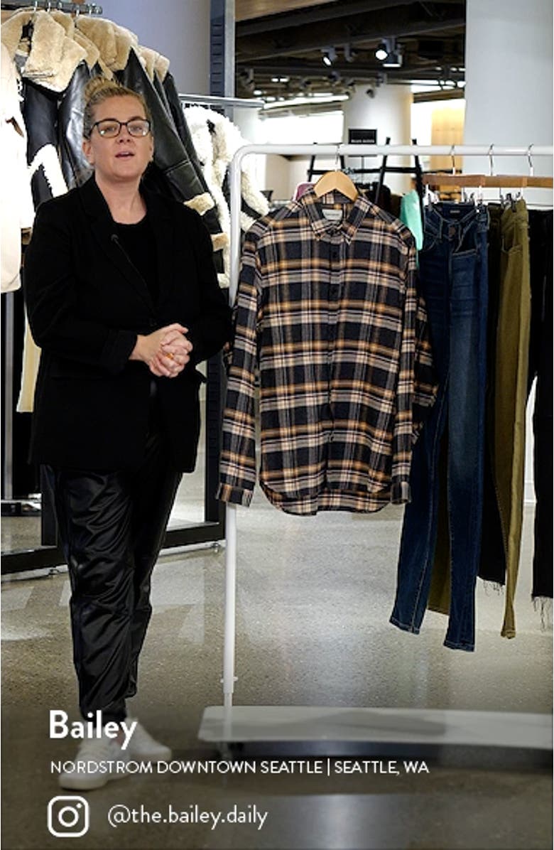 Brook Plaid Organic Cotton Flannel Button-Down Shirt, sales video thumbnail