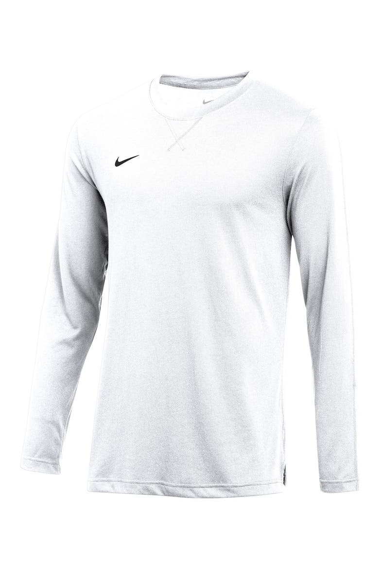 Dri-FIT Player Long Sleeve Football Top, Main, color, WHITE/ BLACK
