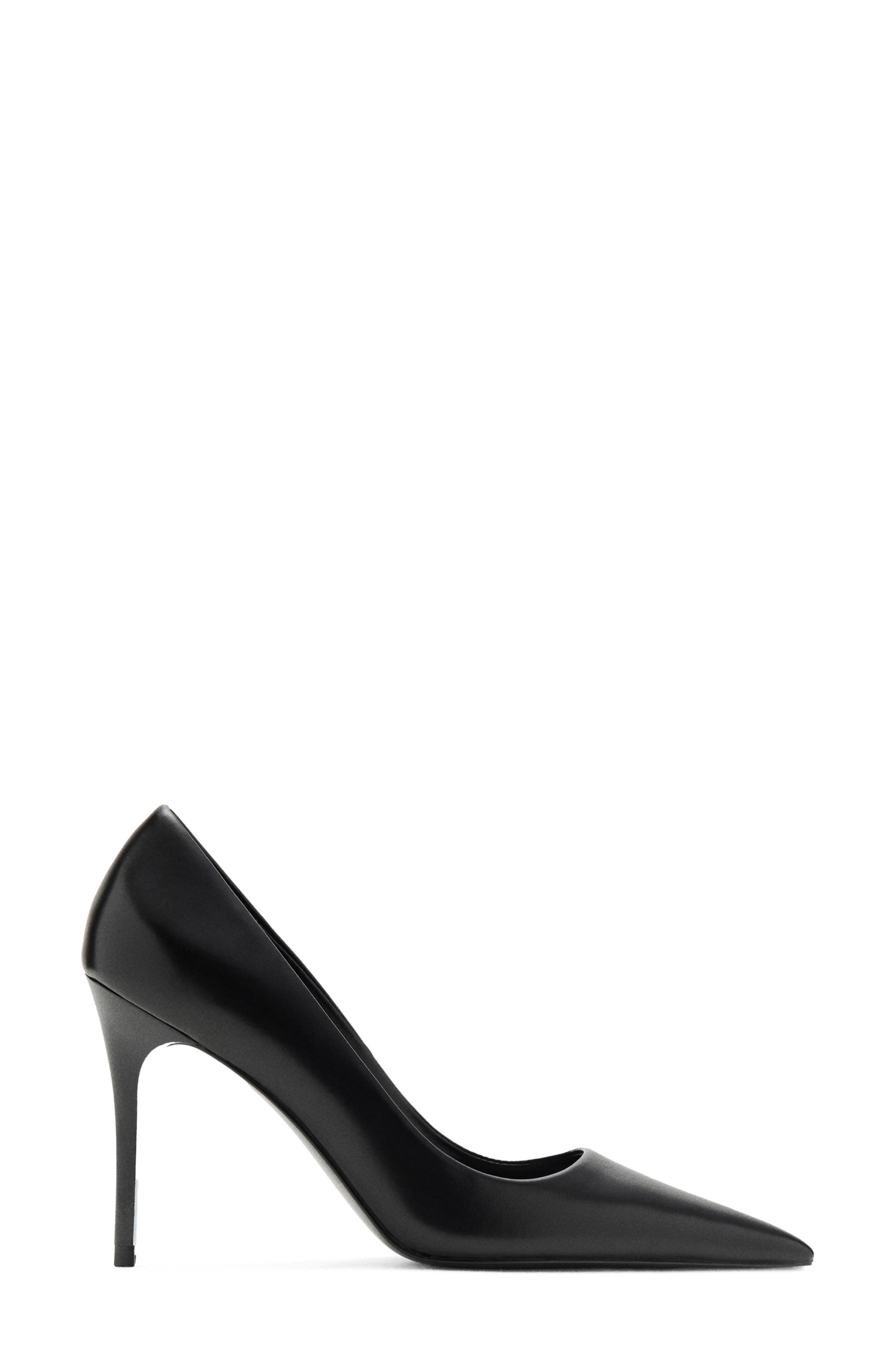 MANGO Pointed Toe Pump, Alternate, color, Black