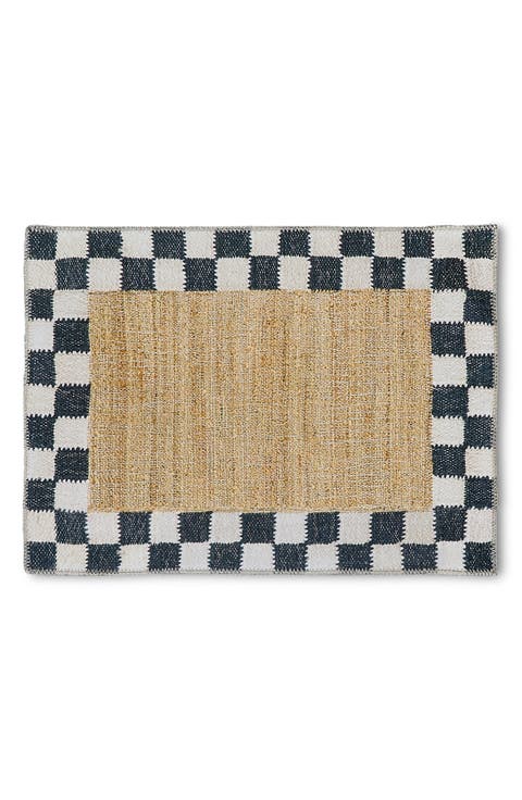Naturals Check Washable Rug