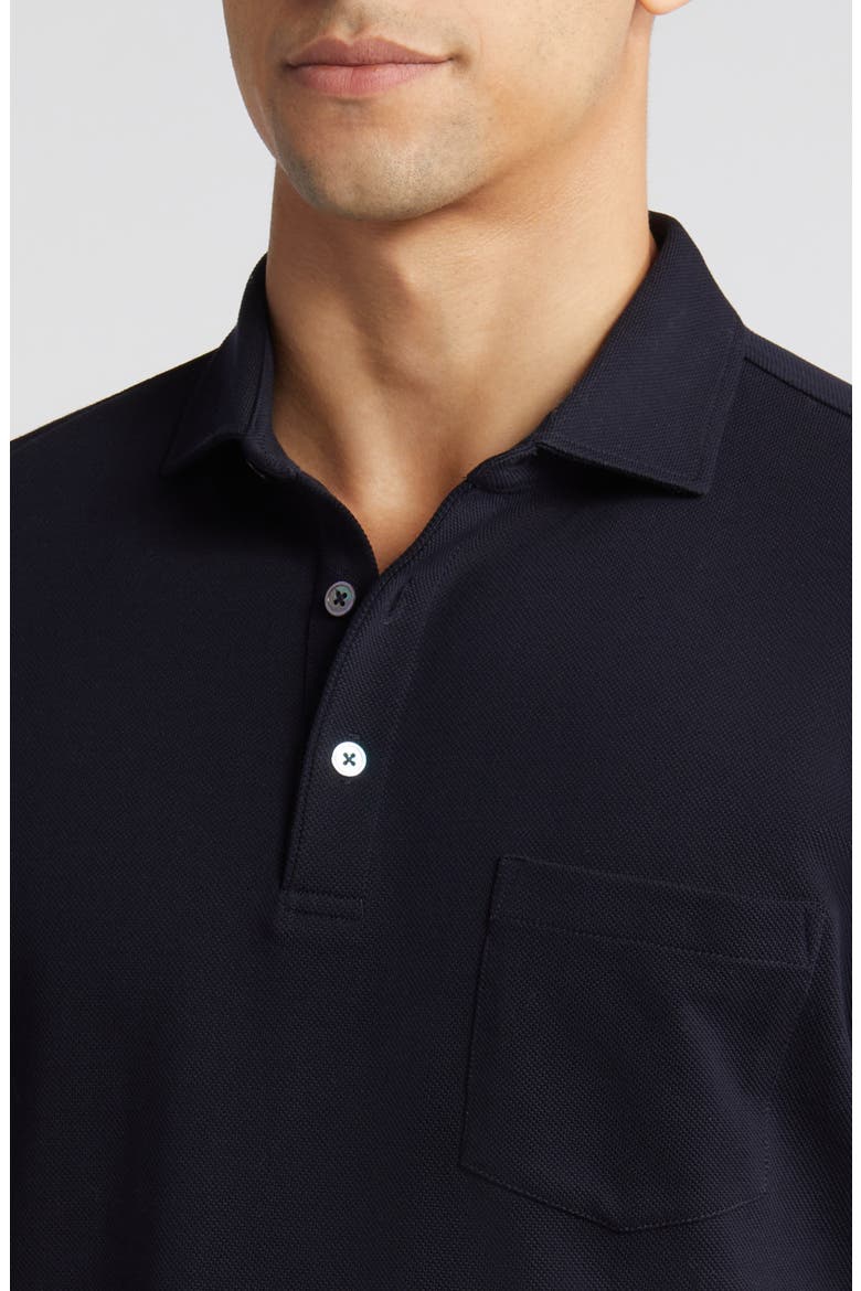 Crown Crafted Verona Cotton Piqué Polo, Alternate, color, NAVY
