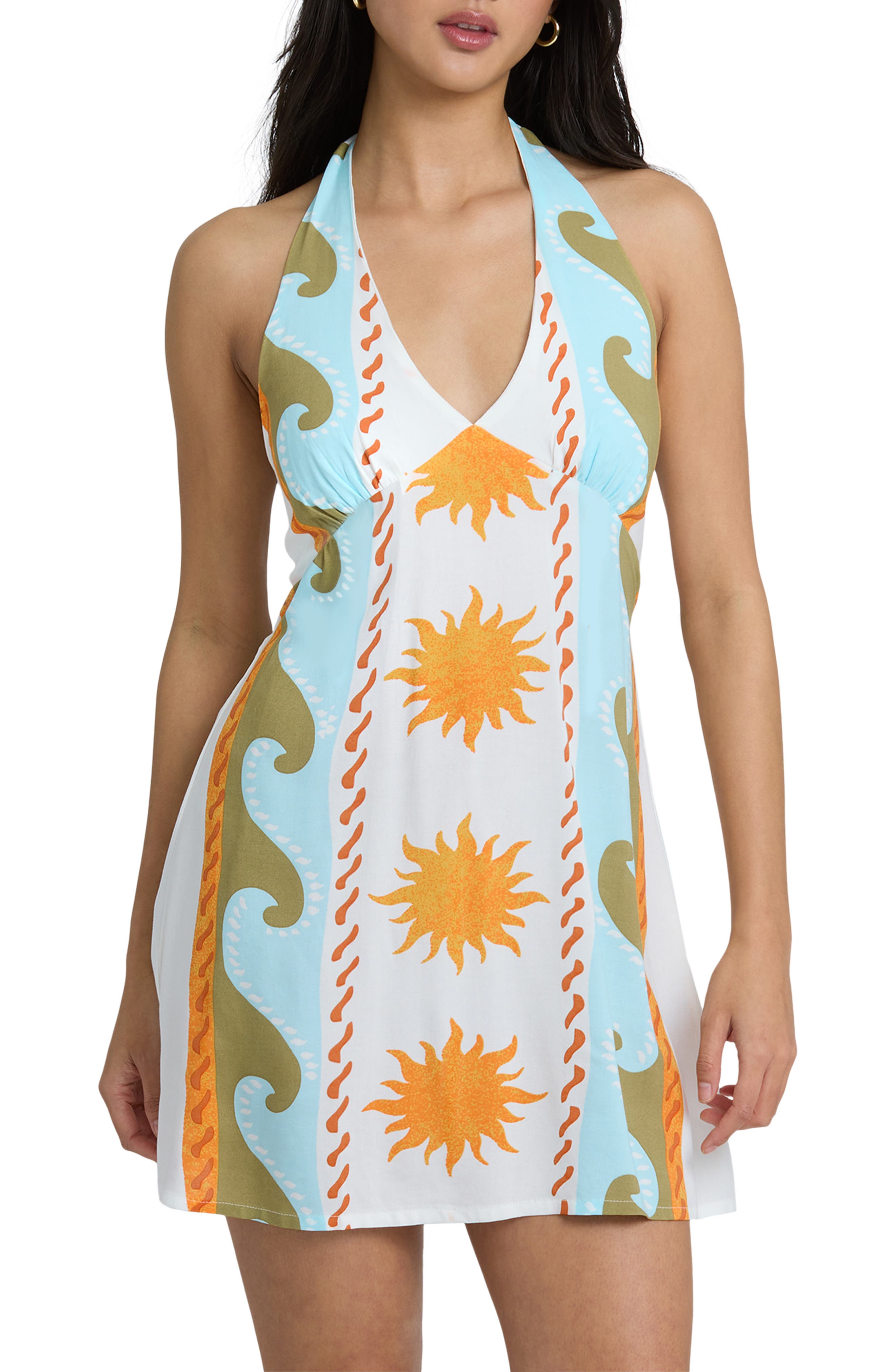 Sunny Sometimes Halter Minidress