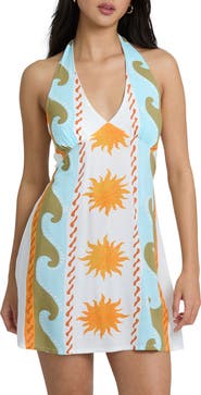 Billabong Sunny Sometimes Halter Minidress