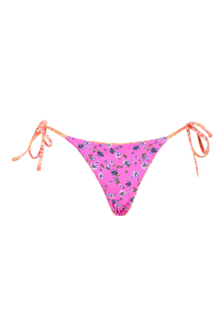 Sunning Reversible Cheeky Bikini Bottoms, Alternate, color, PINK