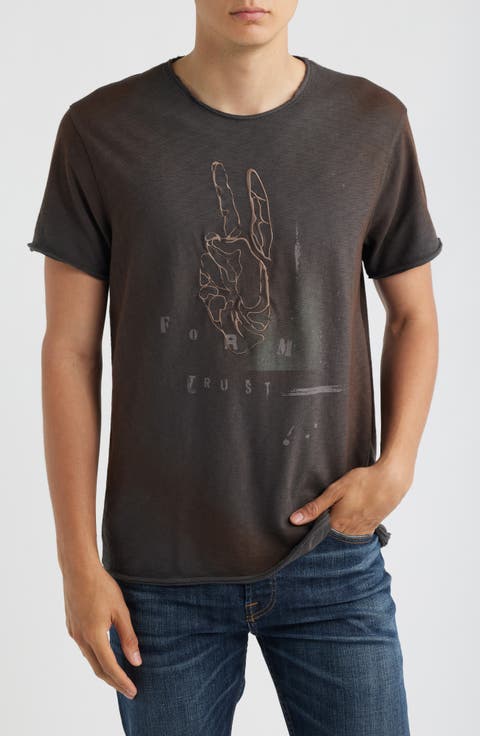 Raw Edge Graphic T-Shirt