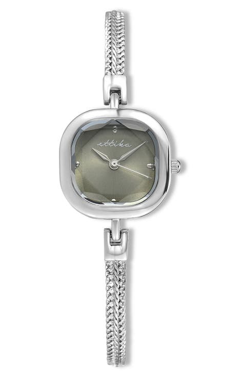 Petite Square Bracelet Watch, 22mm x 22mm