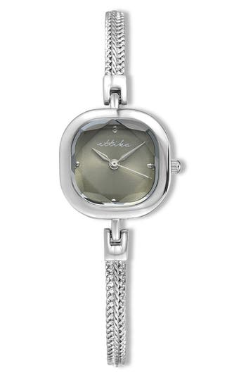 Ettika Petite Square Bracelet Watch, 22mm X 22mm In Silver