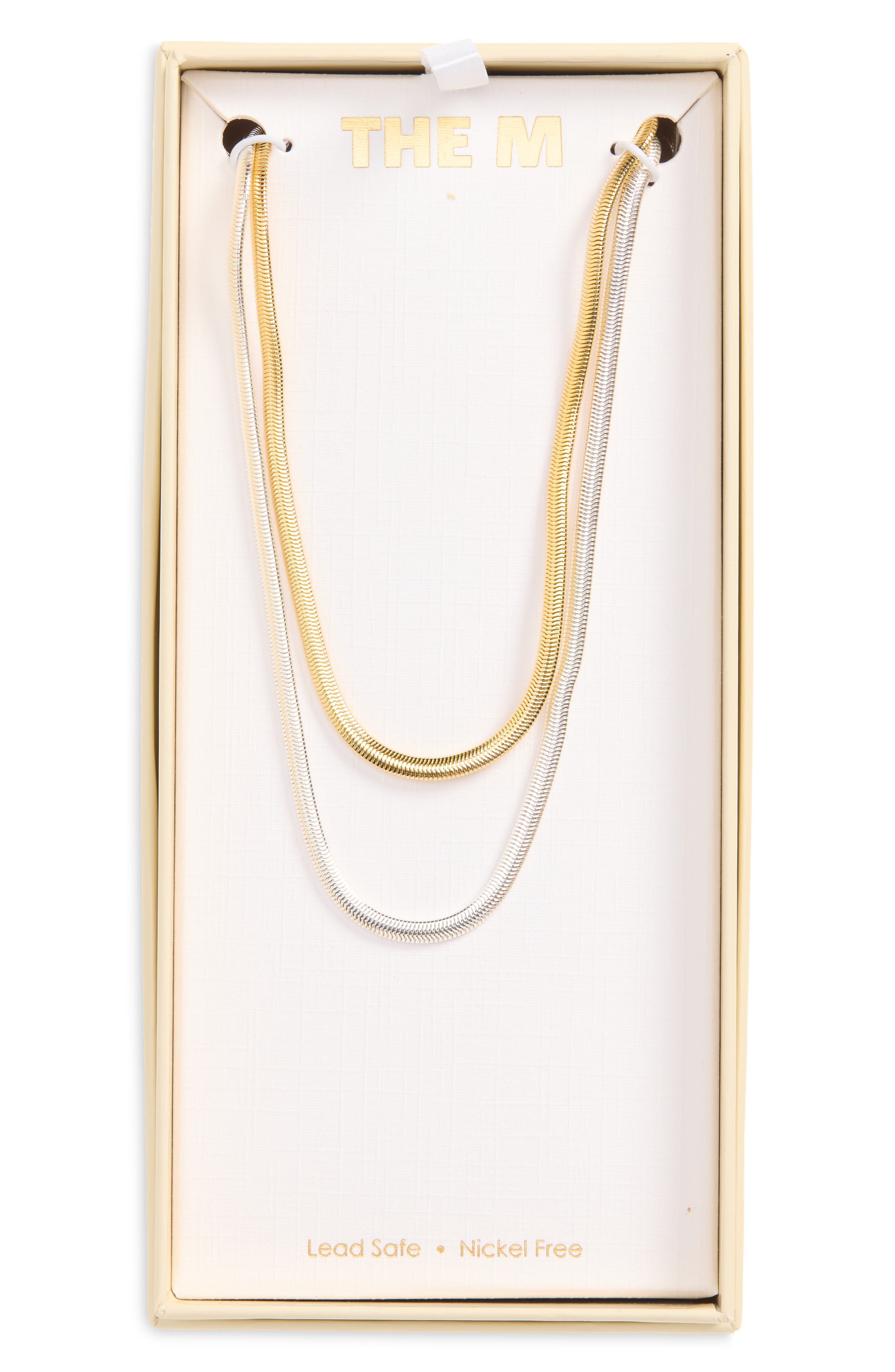 Two-Tone Slinky Pre-Layered Necklace