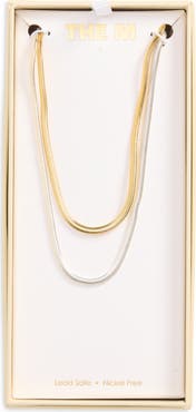 The M Jewelers Two-Tone Slinky Pre-Layered Necklace