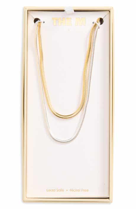 Two-Tone Slinky Pre-Layered Necklace