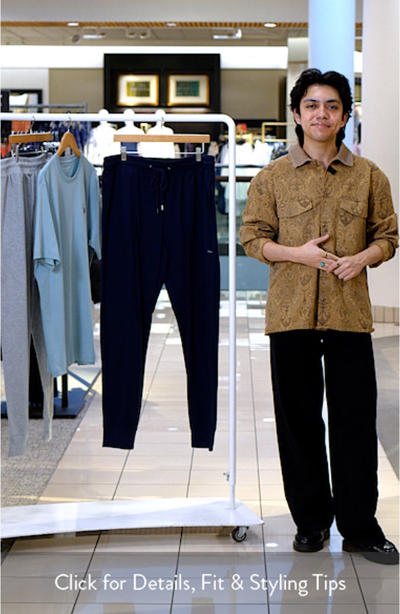 Featherweight Cotton Blend Pajama Joggers, sales video thumbnail