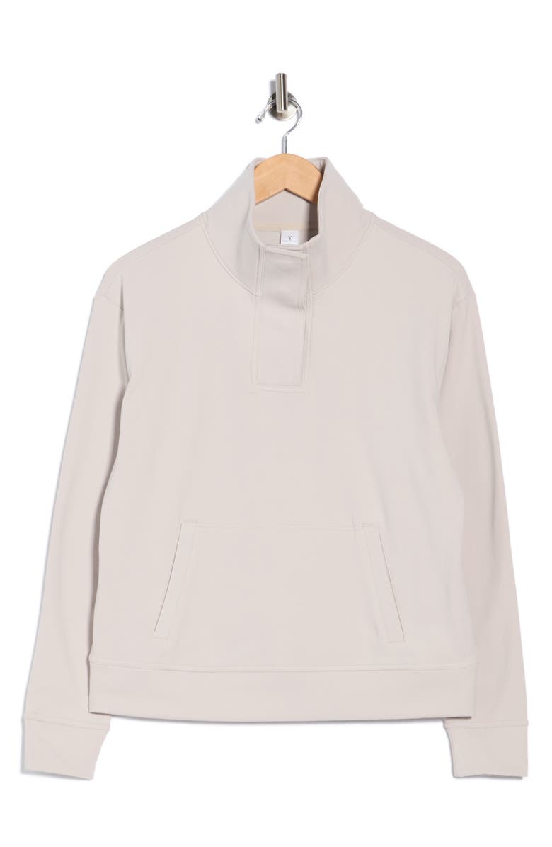 YOGALICIOUS PolarLux Adaptation Half Zip Pullover, Alternate, color, Shadow Rock