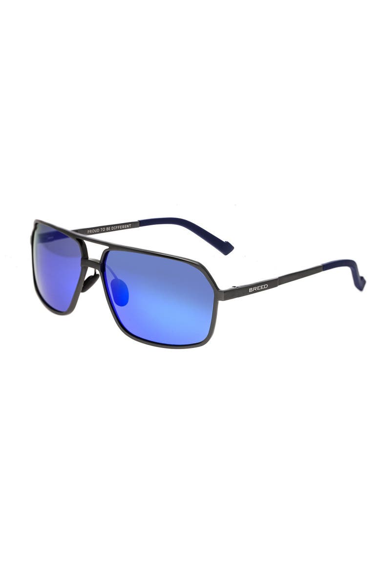 Fornax Aluminium Polarized Sunglasses, Main, color, Gunmetal/Blue