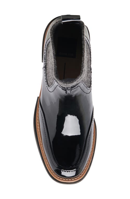 Dolce Vita Saline H2o Waterproof Platform Bootie In Midnight Patent Leather H2o