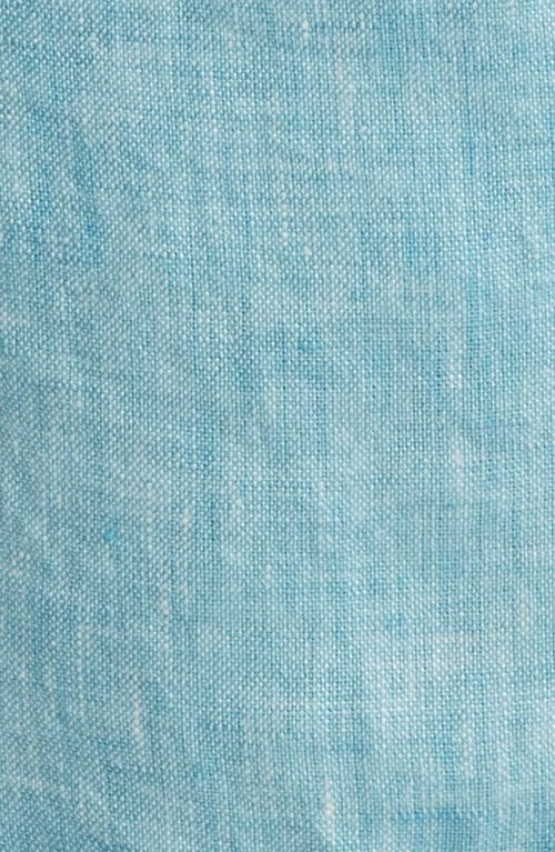 Alex Crane Bo Linen Drawstring Shorts In Blue