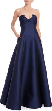 Badgley Mischka Collection Strapless Satin Gown
