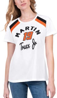 G-III 4HER BY CARL BANKS Women's G-III 4Her by Carl Banks White Martin Truex Jr Score T-Shirt