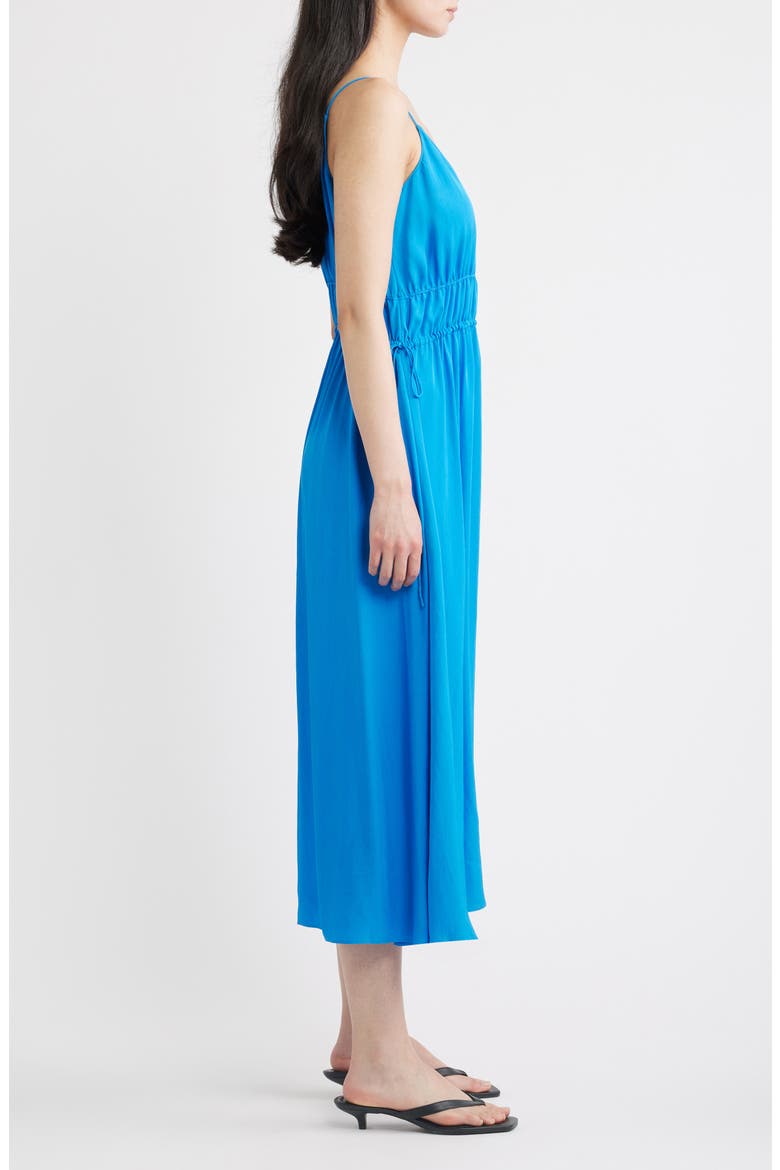 Smocked Sleeveless Midi Dress, Main, color, JEWEL BLUE