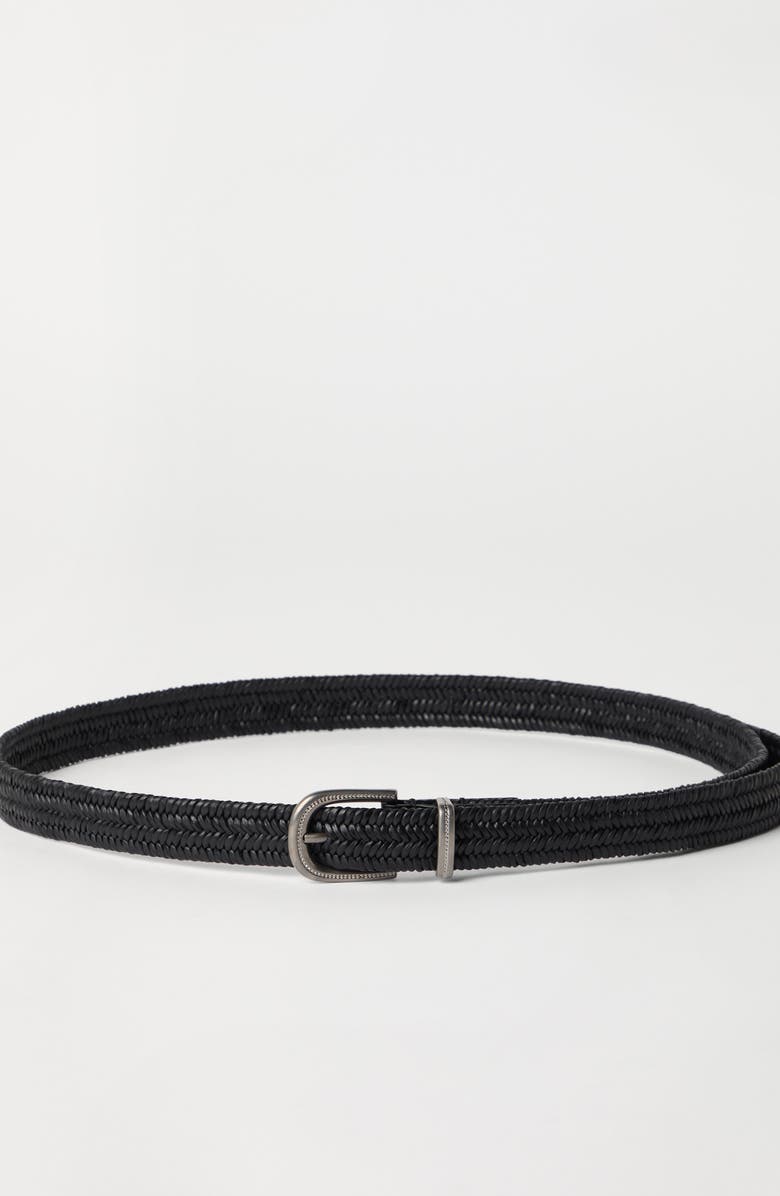 Brunello Cucinelli Leather belt, Alternate, color, Black
