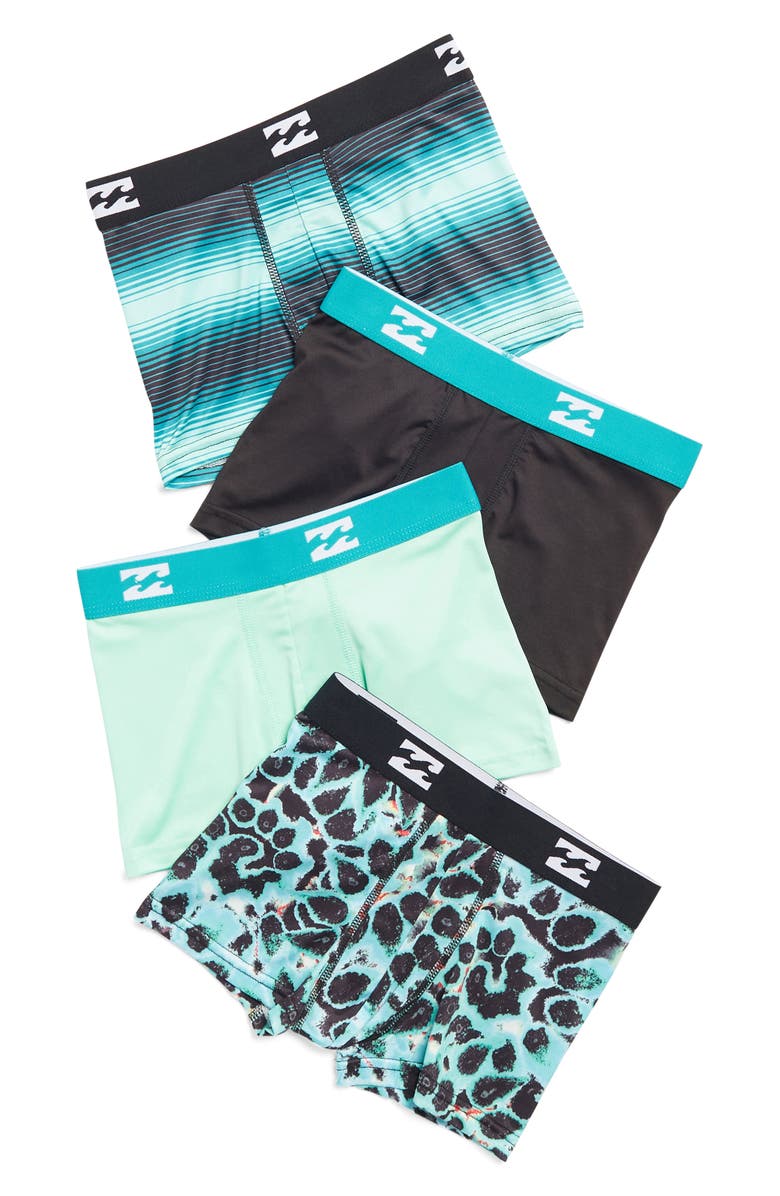 Billabong Kids' 4-Pack Boxer Briefs, Main, color, 