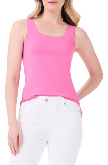 Nic + Zoe Shirttail Hem Perfect Tank In Wild Pink