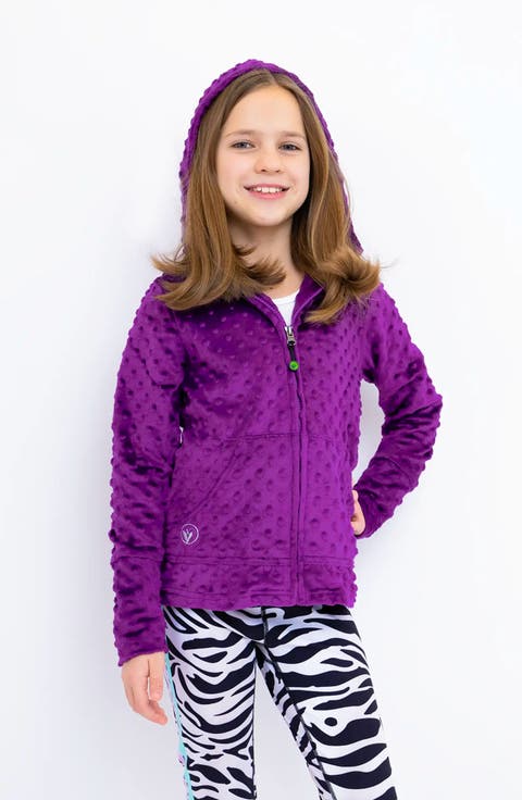 Minky Bubble Zip Hoodie (Big Kid)