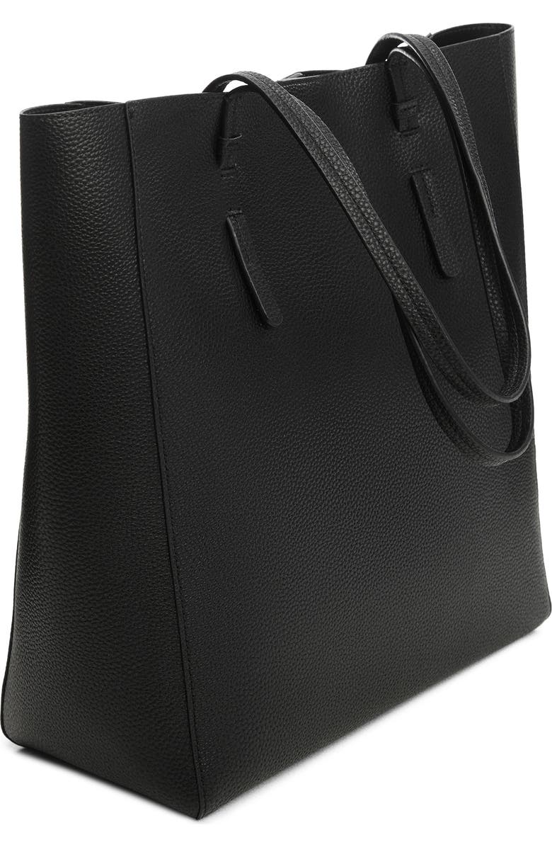 MANGO Faux Leather Shopper Tote, Alternate, color,