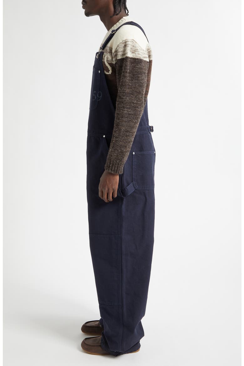 x Guinness Cotton Canvas Workwear Overalls, Alternate, color, INDIGO