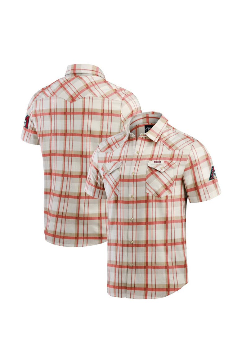Men's Darius Rucker Collection by Fanatics Red Arizona Diamondbacks Plaid Full-Snap Shirt, Alternate, color, Red