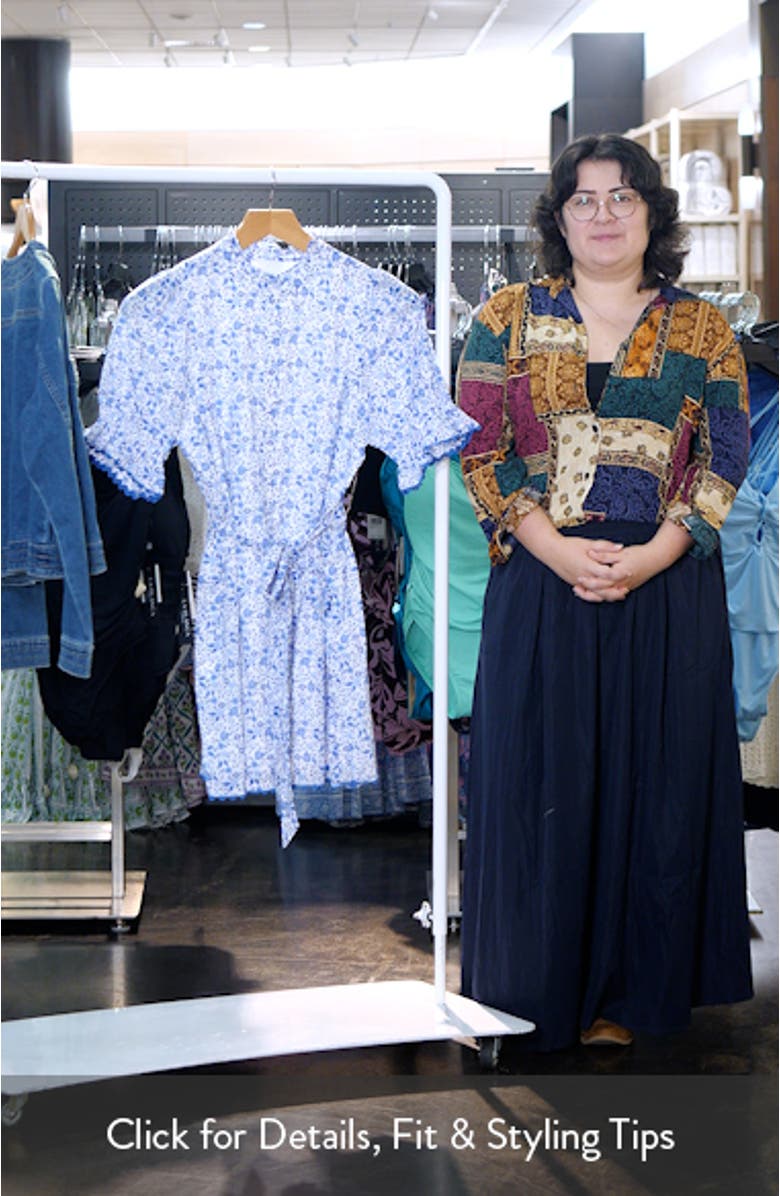 Maisie Floral Miana Cotton Shirtdress, sales video thumbnail