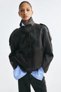H&M Oversized Coated Jacket